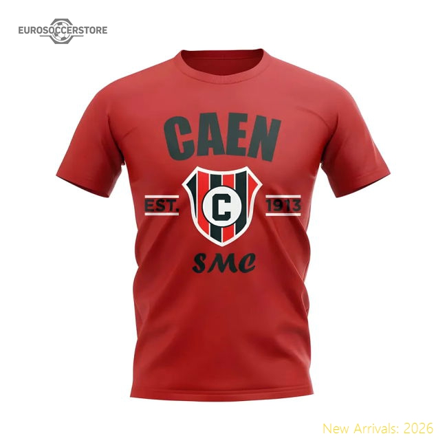 Caen Established Football T-Shirt (Red)-Vantage Point Soccer